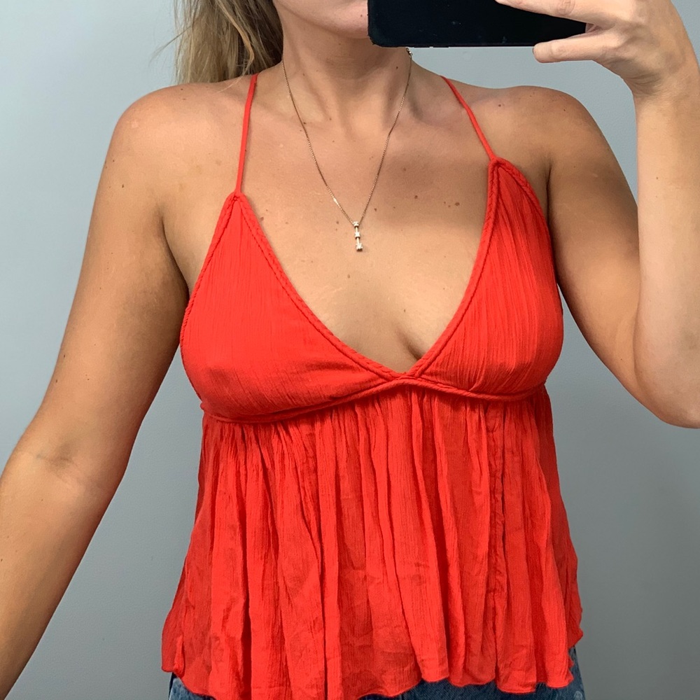 Women’s Abercrombie and Fitch peplum tank